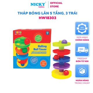 Tháp bóng lăn 5 tầng 3 trái - HW18303 Nhựa tổng hợp ABS, PP, PE chất liệu cao cấp nhập khẩu