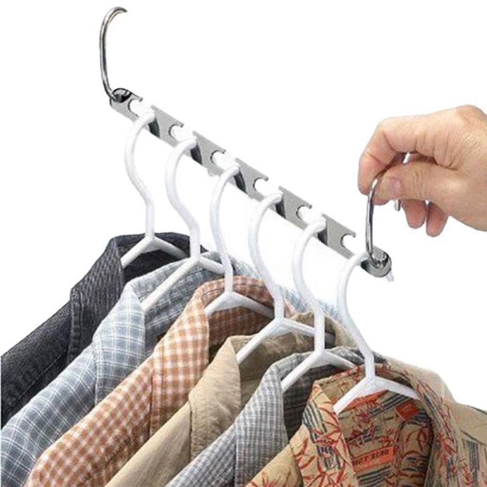 1 Móc Treo Quần Áo Bằng Thép Không Gỉ Tiết Kiệm Không Gian Đa Năng
