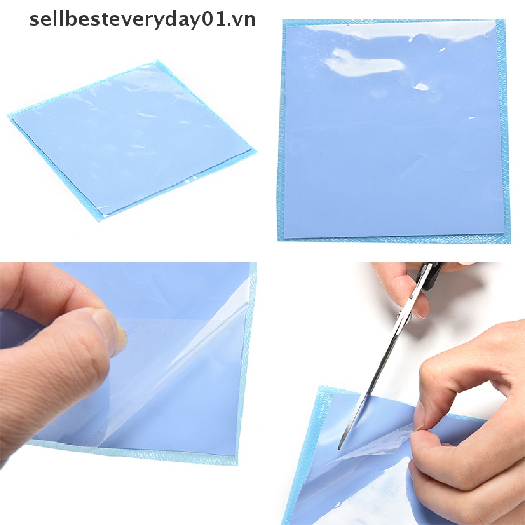 Tấm Tản Nhiệt Màu Xanh Dương 100mmx100mmx1mm Bằng Silicon Không Cắt Tiện Dụng