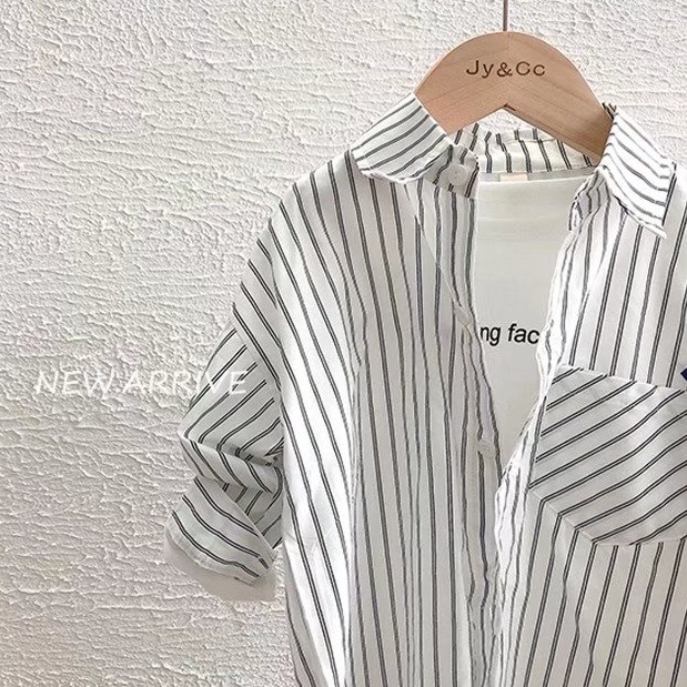 Áo sơ mi BXPB tay dài dáng rộng thoải mái phong cách thời trang độc đáo cho bé trai 3-15 tuổi