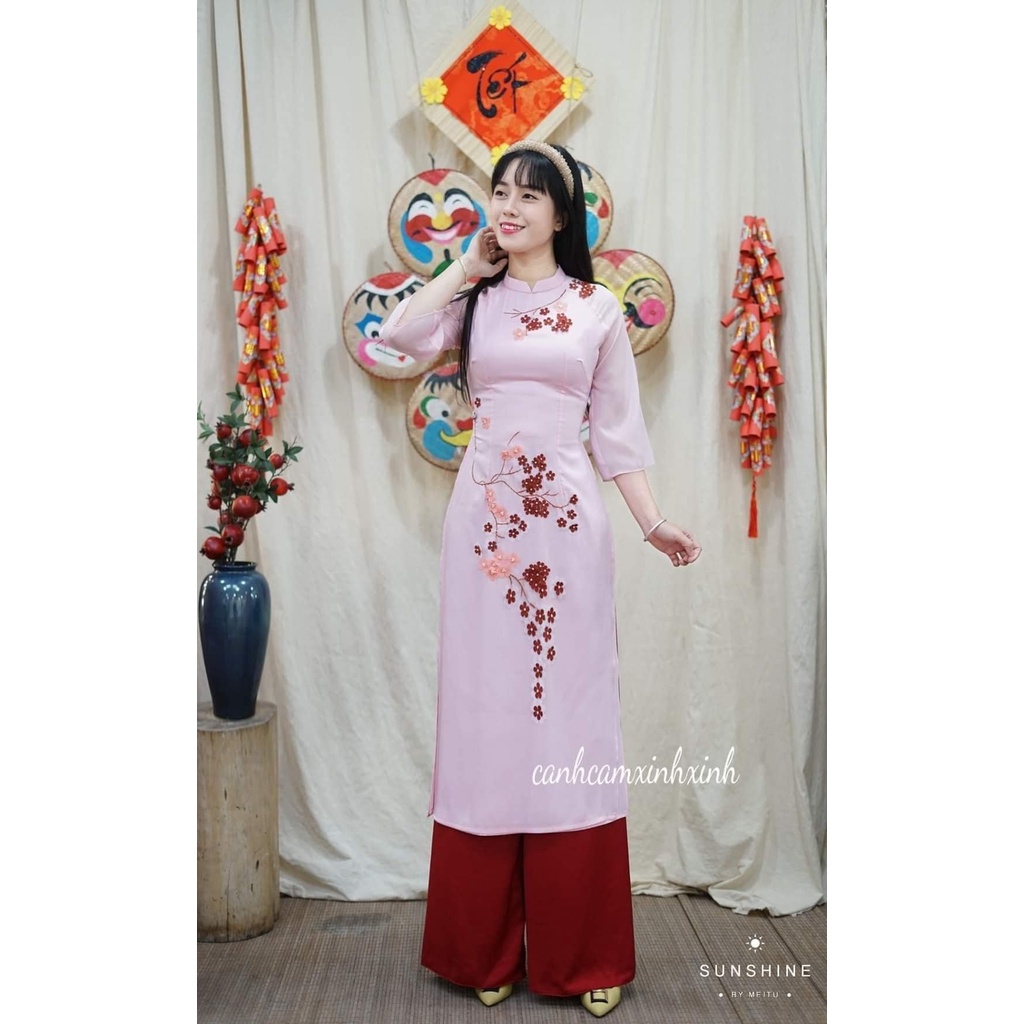 SALE Áo dài cách tân 4 tà ,ảnh chụp thật