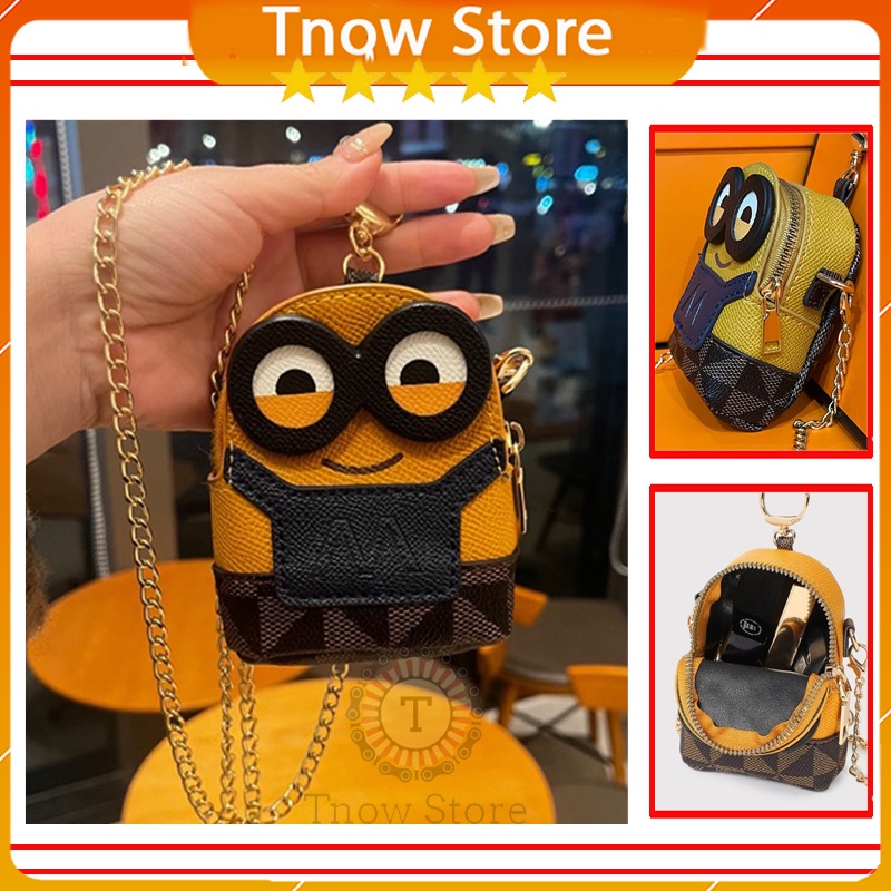 Túi đeo chéo nữ mini dây xích 💥FREESHIP💥 Túi minion siêu cute đựng điện thoại son môi