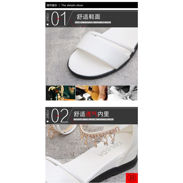 Giày Sandal Phẳng Chống Trượt Có Khóa Kéo Sau Phong Cách Hàn Quốc Thời Trang Mùa Hè 2021 Dành Cho Bạn Nữ