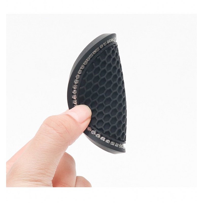 1 Đế Lót Ly Bằng Cao Su Chống Trượt Đính Đá Giả Kim Cương 7cm