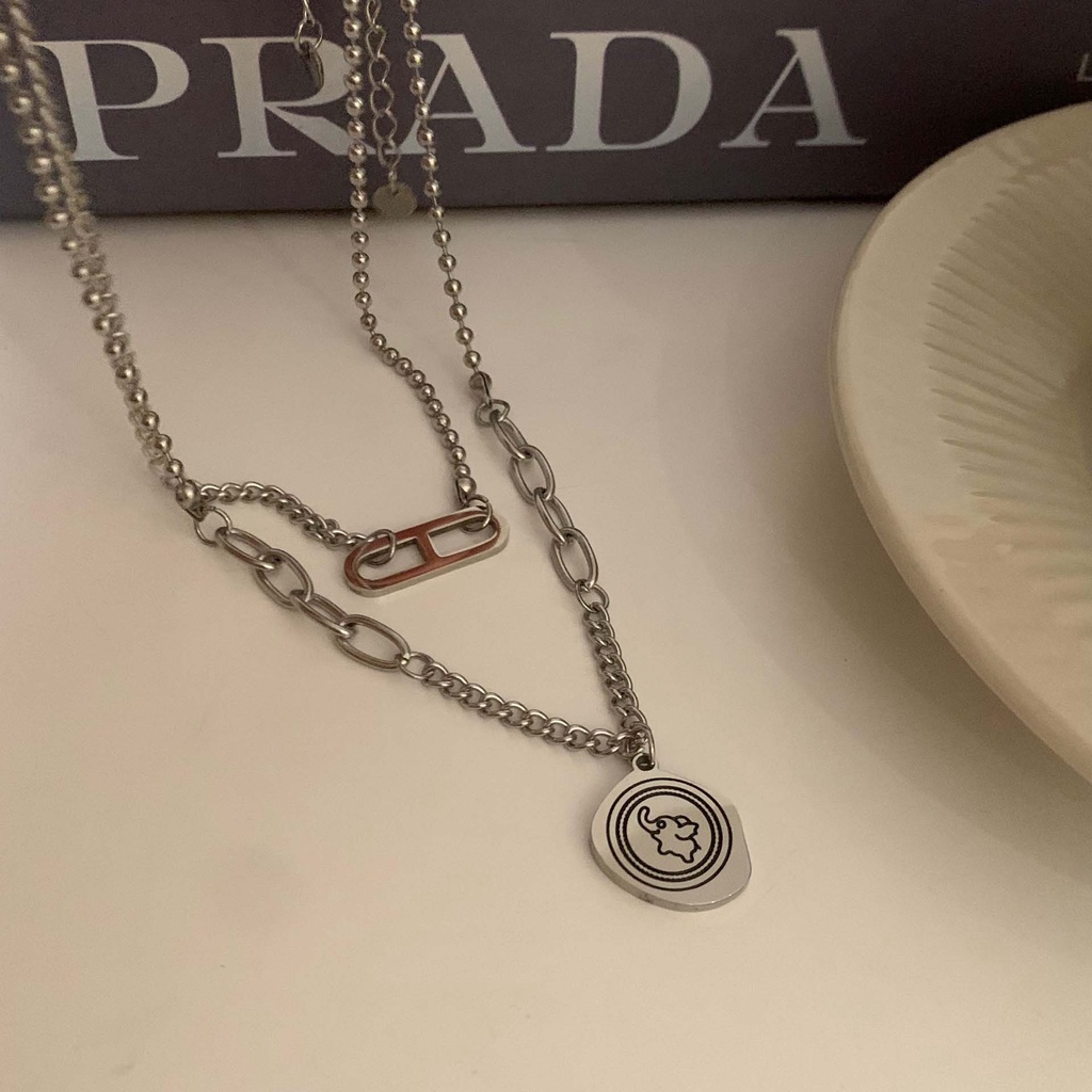 Dây Chuyền Sợi Xích Hai Lớp Ánh Sáng Sang Trọng Thời Trang 2022 Cho Nữ