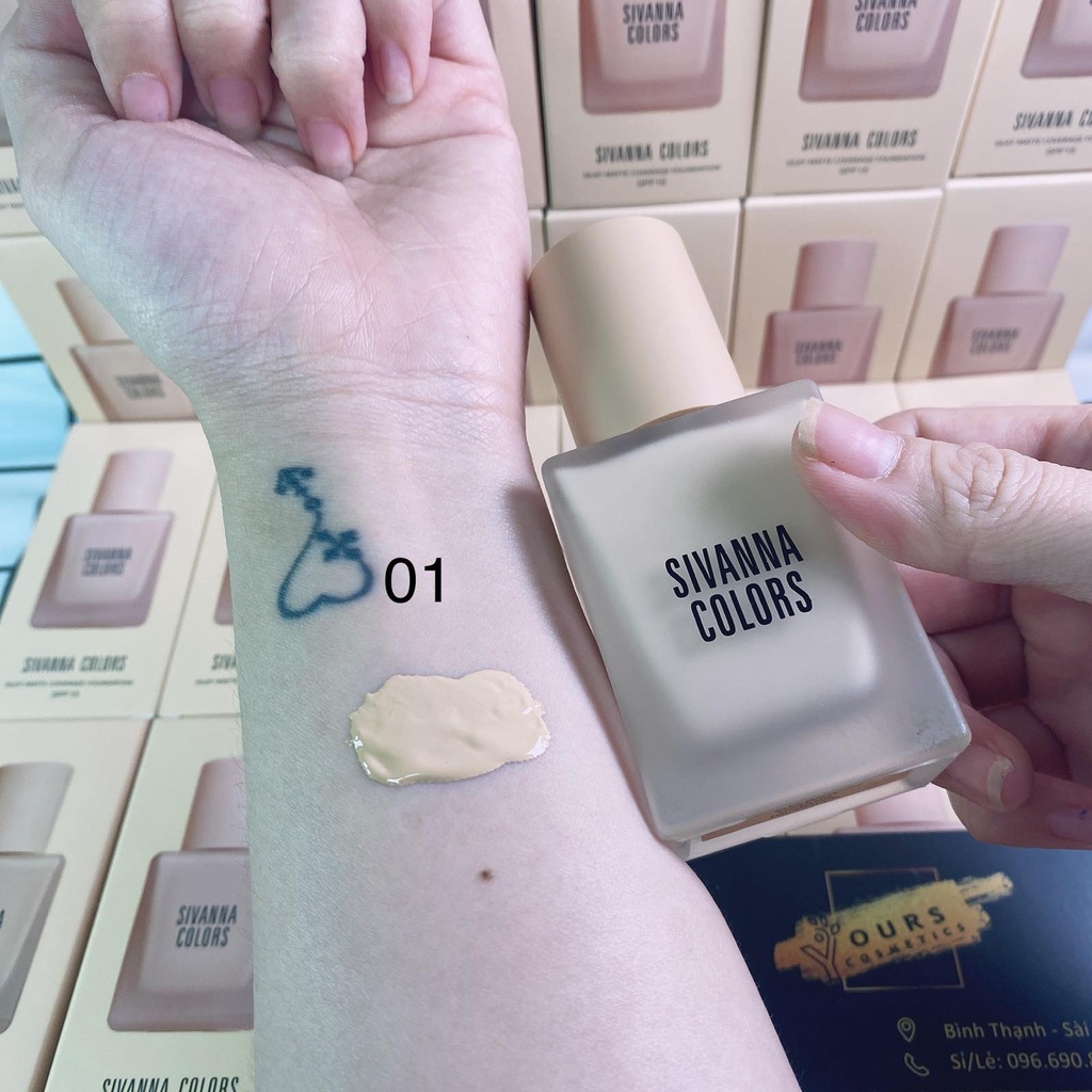 Kem Nền Kiềm Dầu Sivanna Siêu Mịn Lì Giữ Lâu Tông Tự Nhiên Silky Matte Coverage Foundation HF118