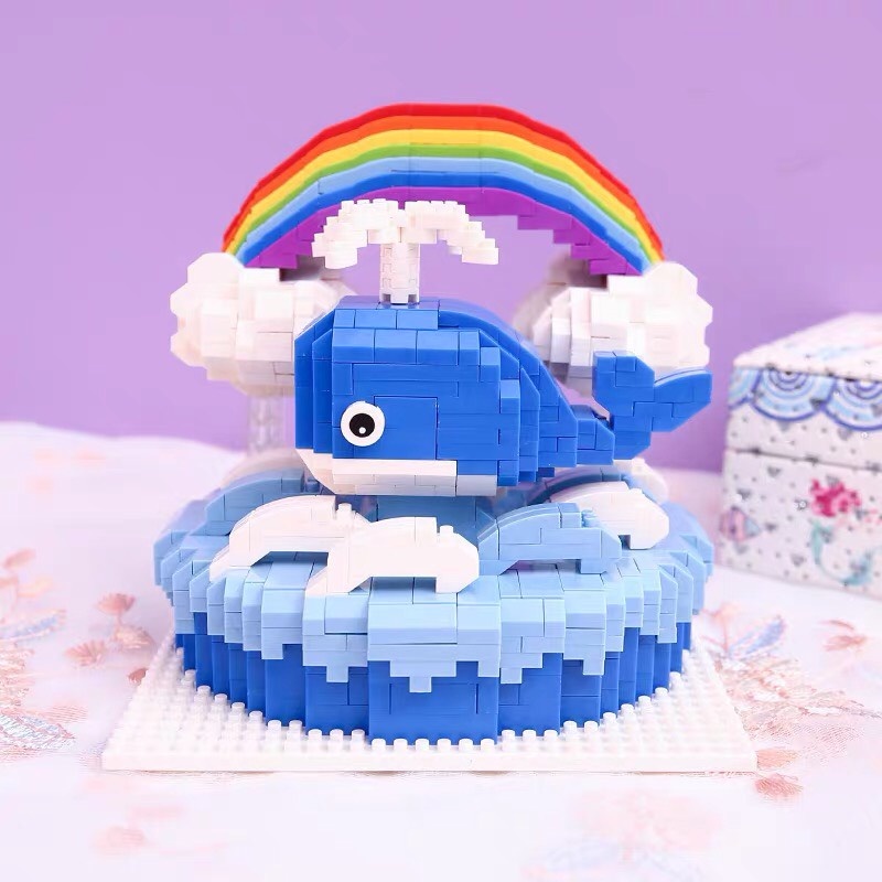 Đồ Chơi Lắp Ráp Xếp Hình Lego Hộp Quà Tặng Gato Hộp Kính Lâu Đài, Gấu Noel, Snoopy WiseHawk