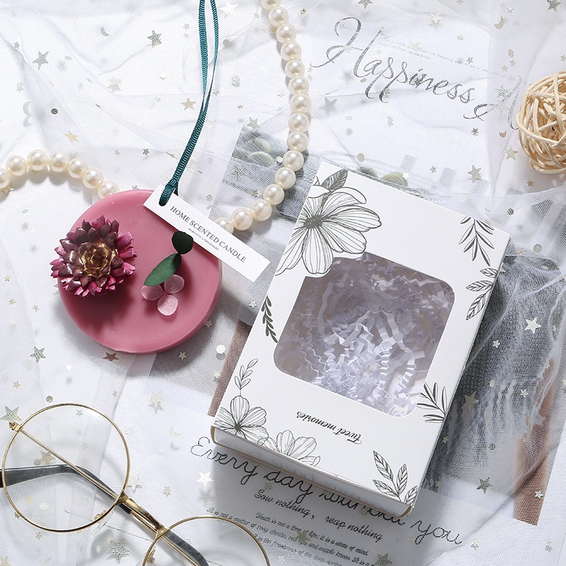 hộp quà tặng sáp thơm tròn tinh dầu trang trí đủ mùi giúp thơm khử khuẩn _ tinhhoatrathaomoc