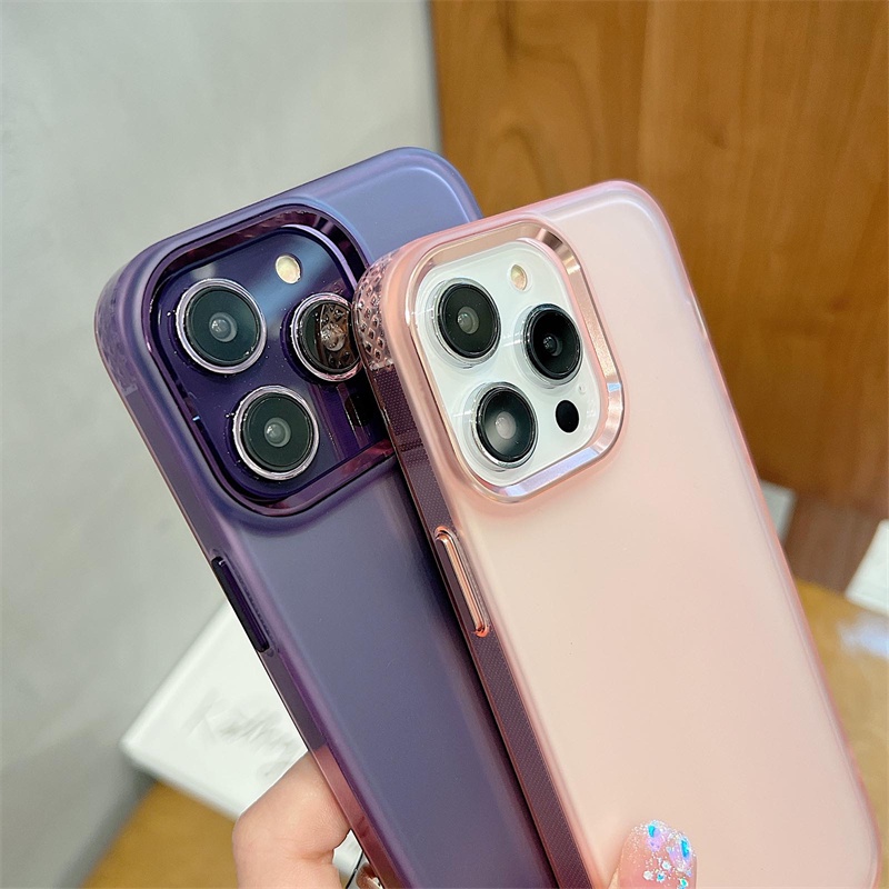 Ốp Điện Thoại iPhone 14 13 12 Pro max 14 plus case ốp lưng điện thoại i phone 14promax Acrylic Trong Suốt Chống Sốc Mạ Viền Sang Trọng Dành Cho iP 11 12 13 14 Pro Max Plus