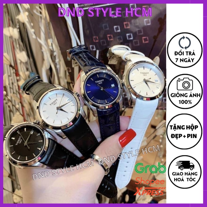 Đồng hồ nữ dây da Tisot, đồng hồ nữ đẹp dây da bóng cao cấp bền bỉ chống xước chống nước mặt sz32mm đơn giản sang trọng