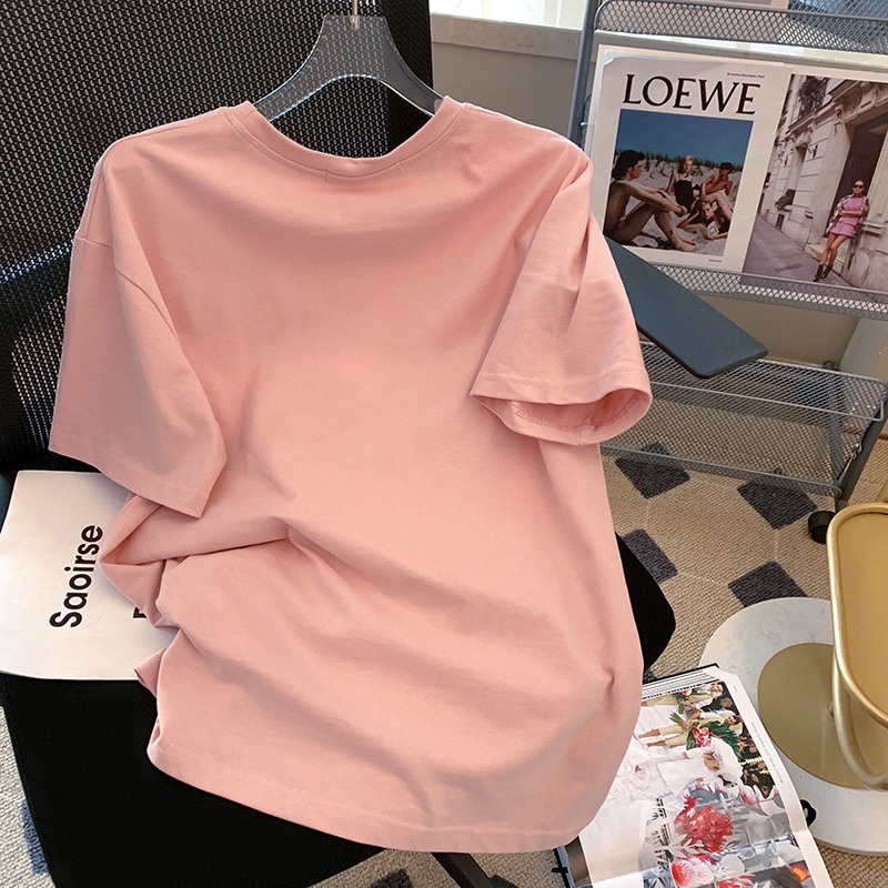 NRVP Áo Thun Unisex Mùa Hè Dáng Suông Tay Cộc Phong Cách Hàn Quốc Cho Nam Nữ