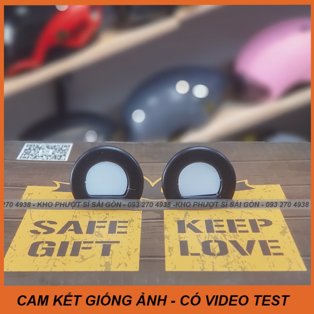 Phụ kiện tai gấu gắn mũ bảo hiểm nhiều màu siêu kute kèm keo dán - Tai gấu gắn nón