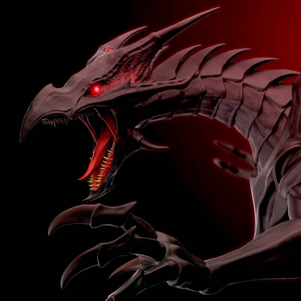 Mô Hình Red Eyes Black Dragon Yugi oh Bằng Chất Liệu Nhựa Resin - Cao 14cm