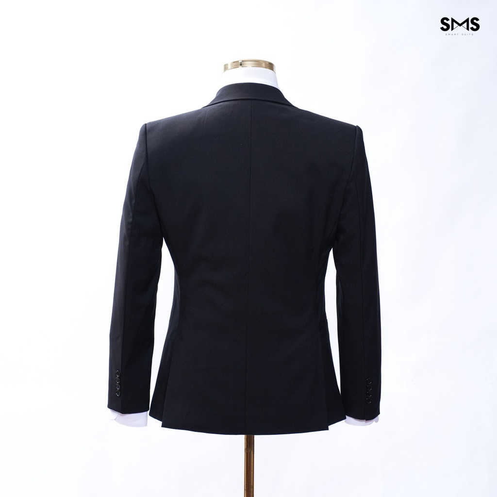 Bộ vest nam đen 6 khuy 3 túi, form ôm Smart Suits