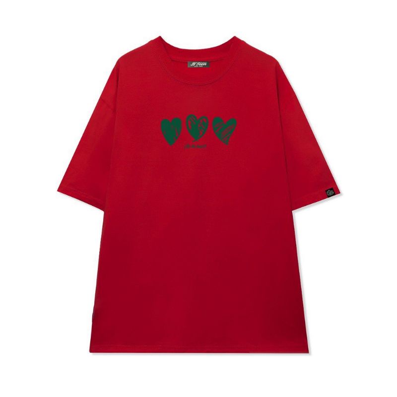 Áo thun Full sizefull màu  Unisex 3 trái tim