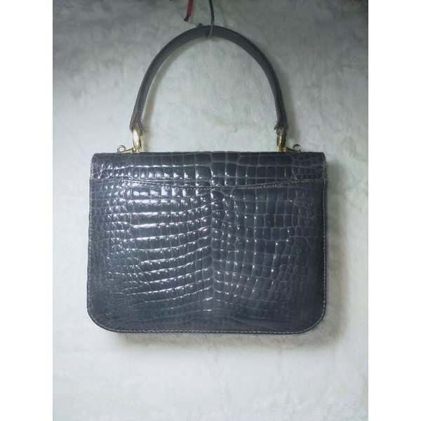 Túi xách si da cá sấu bóng kính
