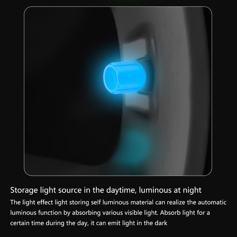 Nắp Van Bánh Xe Hơi Phát Sáng Chống Bụi Tiện Dụng