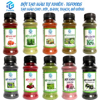 Bột Tạo Màu Tự Nhiên Tg foods: Gấc, Cẩm Tím, Dành Dành, Đậu Biếc, Lá Nếp..