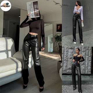 Quần Da Nữ Ống Suông Ôm Body Tôn Dáng Cạp Cao "QUẦN SUÔNG DA"