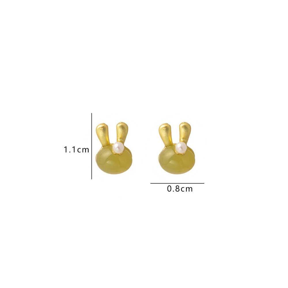 Khuyên Tai Dáng Dài Hình Chú Thỏ Màu Đỏ Thời Trang