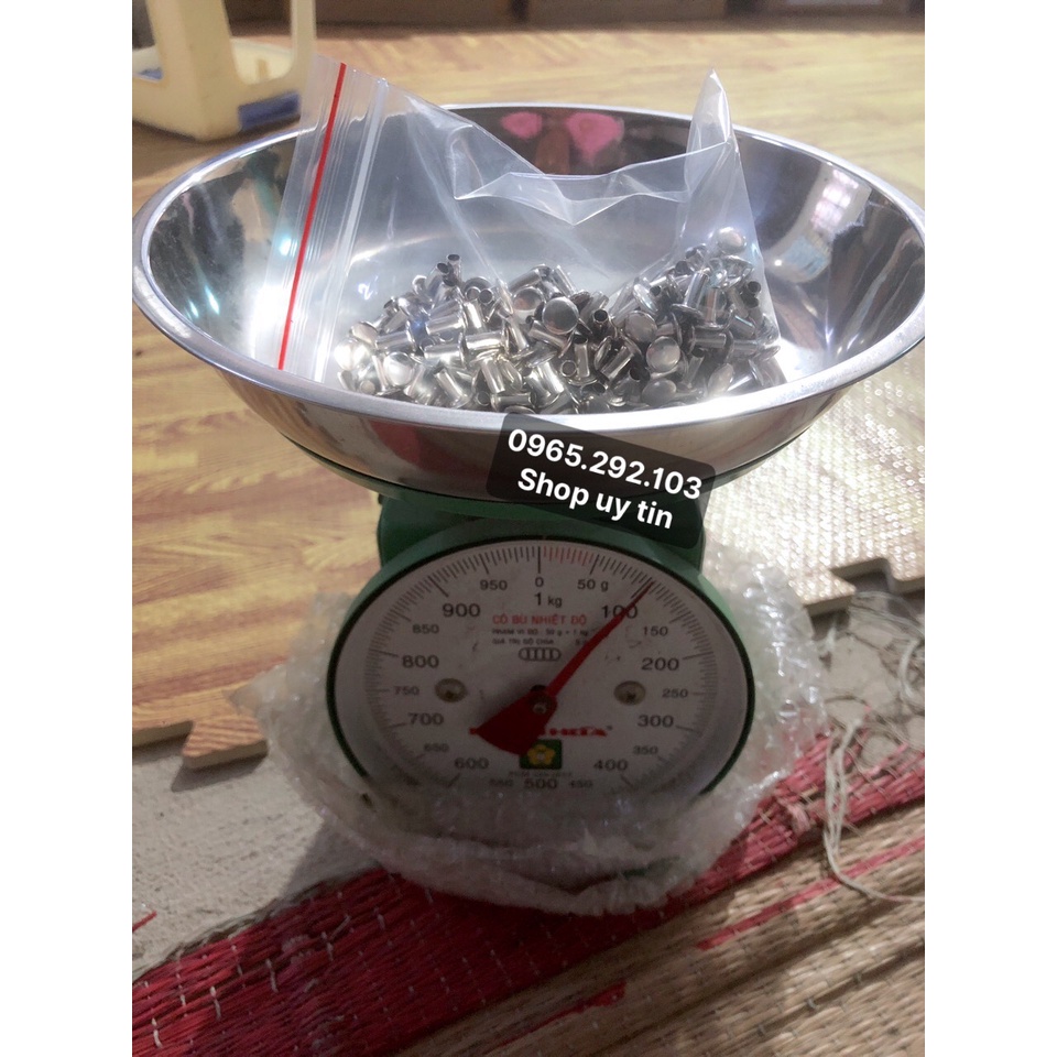 Đinh Tán Rỗng 8x3mm 100g, Đinh Mũ Bảo Hiểm 100g