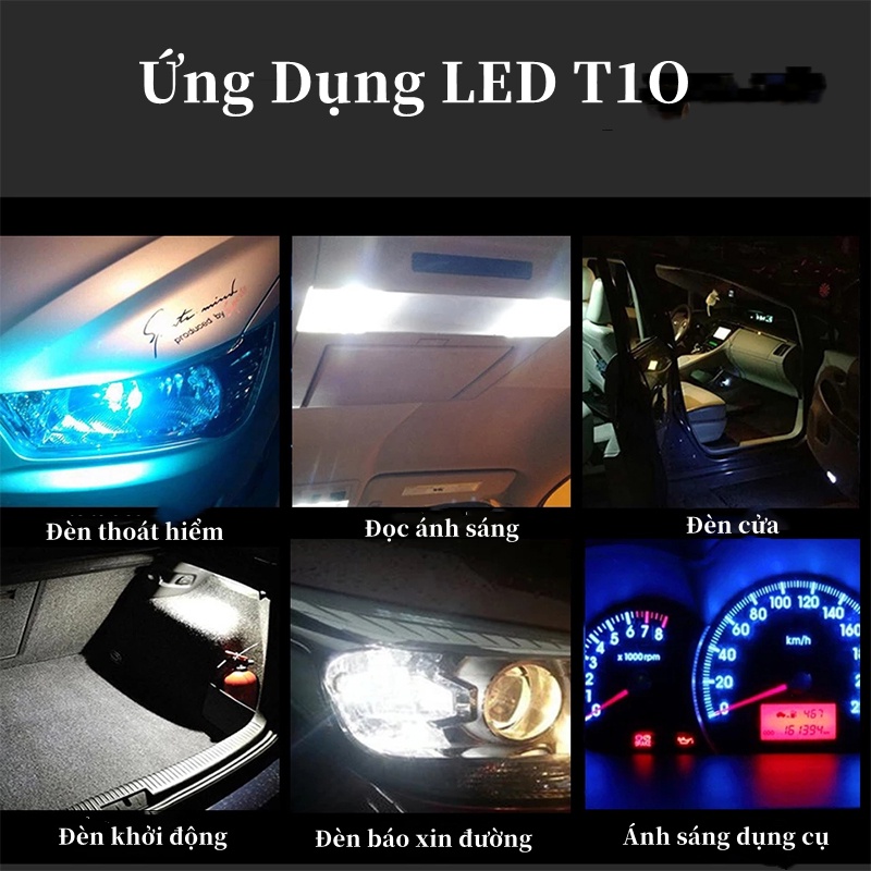 Bóng Đèn LED T10 W5W Wy5W 168 501 2825 chất lượng cao cho xe hơi - siêu sáng gắn biển số xe ô tô chuyên dụng.