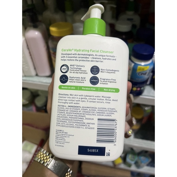 Sửa mặt Cerave Hydrating Facial Cleanser  473ml