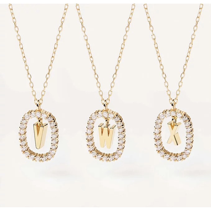 Dây chuyền chữ cài mạ vàng 18k -CECY, ĐÁ SÁNG, ĐỘ BỀN CAO, TRẺ TRUNG, BẢO HÀNH 12 THÁNG