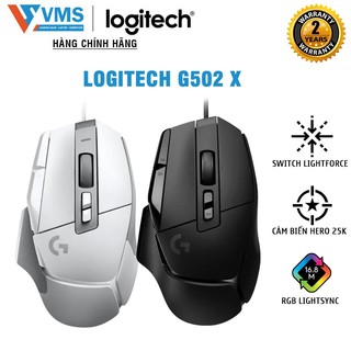 Chuột chơi game có dây Logitech G502 X - hàng chính hãng
