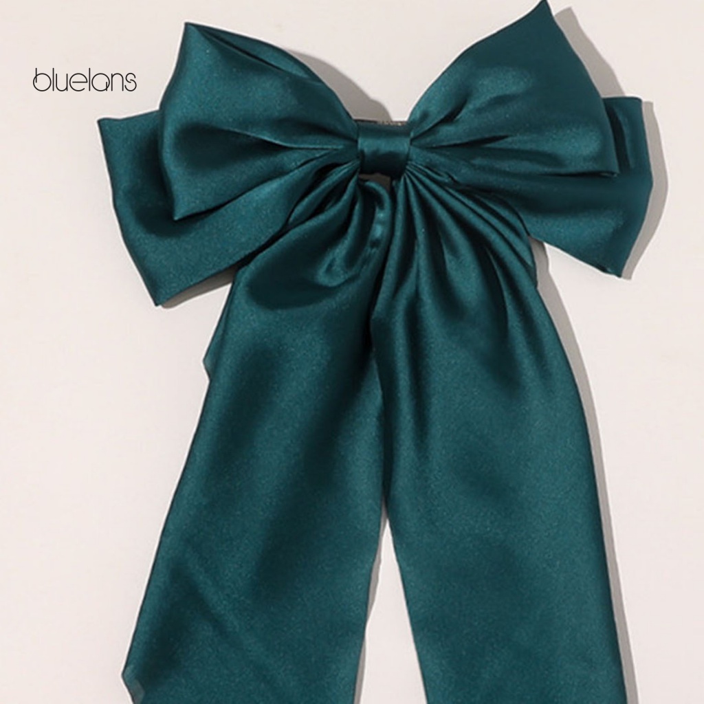 Kẹp Tóc Nơ Vải Satin Siêu Nhẹ Phong Cách Vintage