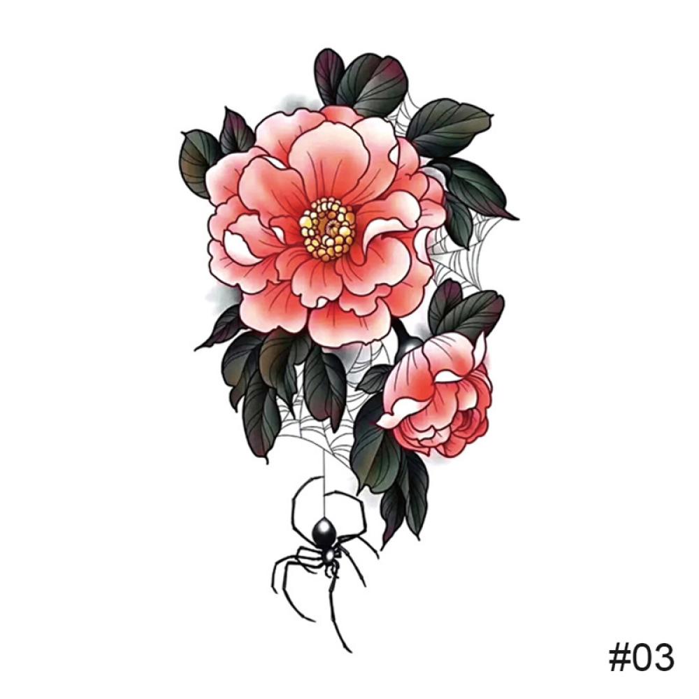 Miếng Dán Hình Xăm Tạm Thời Nhiều Màu Sắc Chống Nước Lâu Trôi F7R2