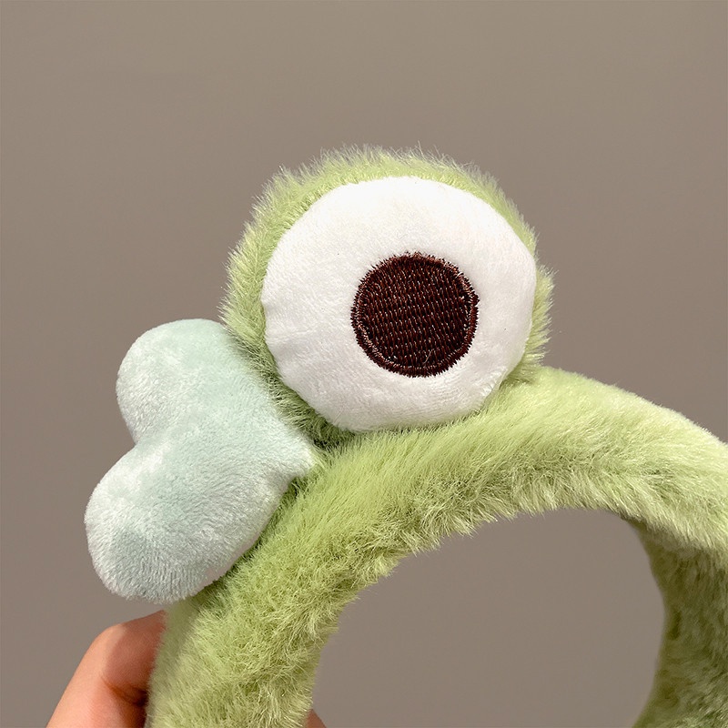 Băng Đô Cài Tóc Hình Ếch Mắt To Bằng Lông Nhung Dễ Thương Ngọt Ngào Và Đáng Yêu Dành