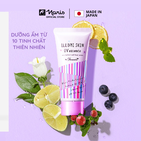 Kem chống nắng Dưỡng da nâng tông dạng gel Naris Parasola Illumi Skin UV Essence, UV 2-sao SPF50+ PA+++ 80Gr