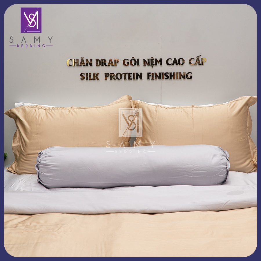 Bộ Chăn Ga Gối Lụa Tencel Premium Coolsilk SAMY BEDDING Mát Mịn Mềm Mượt