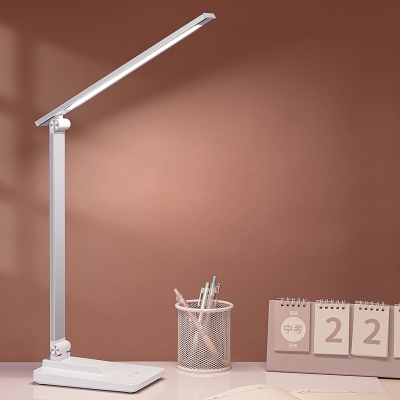 Đèn LED Sạc Điện Học Bài Để Bàn, Để Làm Việc, Đọc Sách, Đèn Chống Cận Điều Chỉnh Cảm Ứng 3 Chế Độ Sáng Vỏ Nhôm Cao Cấp