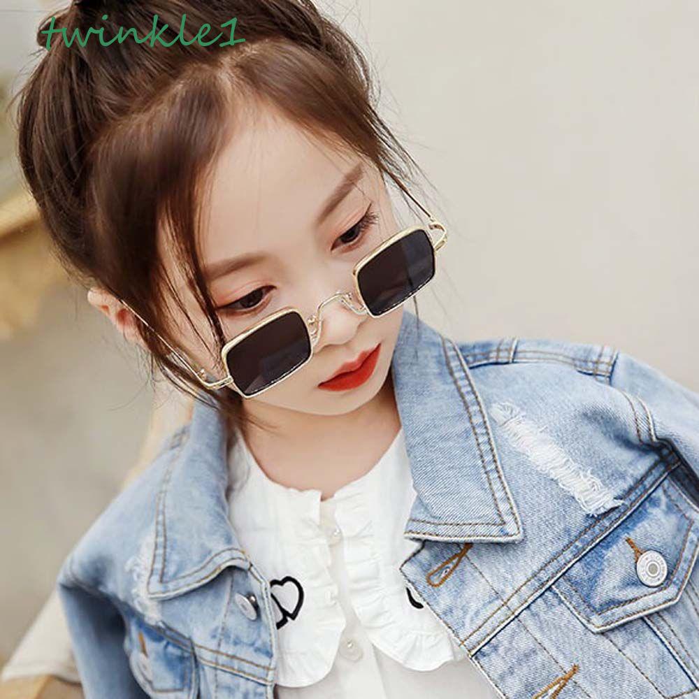 Kính Mát Gọng Vuông Kim Loại Sang Trọng Cho Bé Trai