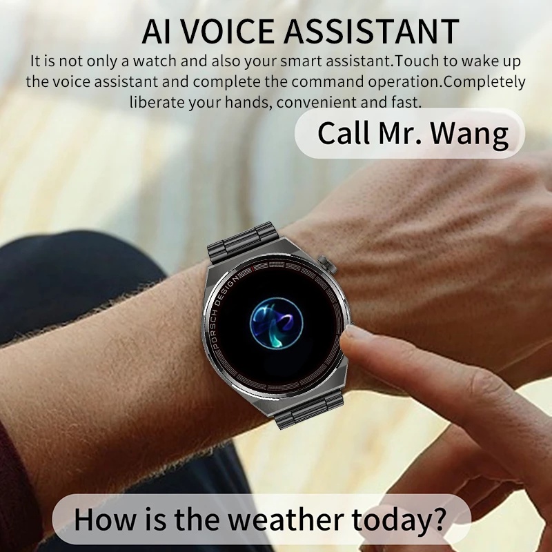 Đồng hồ thông minh LIGE dành cho nam Đồng hồ AMOLED AI Mật khẩu giọng nói Bluetooth Cuộc gọi quay số Thể thao Theo dõi thể dục Đồng hồ thông minh chống nước IP68