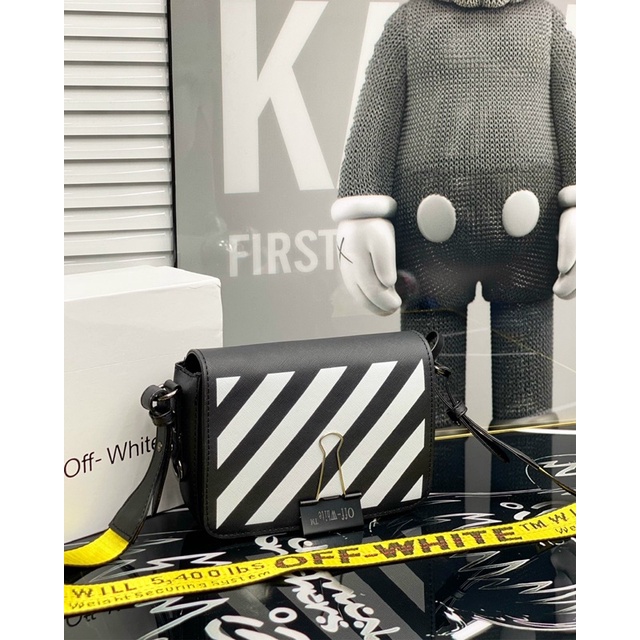 - Túi Đeo Chéo 0ff Wh.ite Màu Đen Cao Cấp, Túi Đeo Chéo Nam Nữ 0ff Wh.ite Full Box