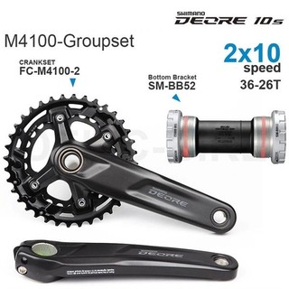 Giò dĩa shimano deore fc-m4100-26/36t-170mm - chính hãng