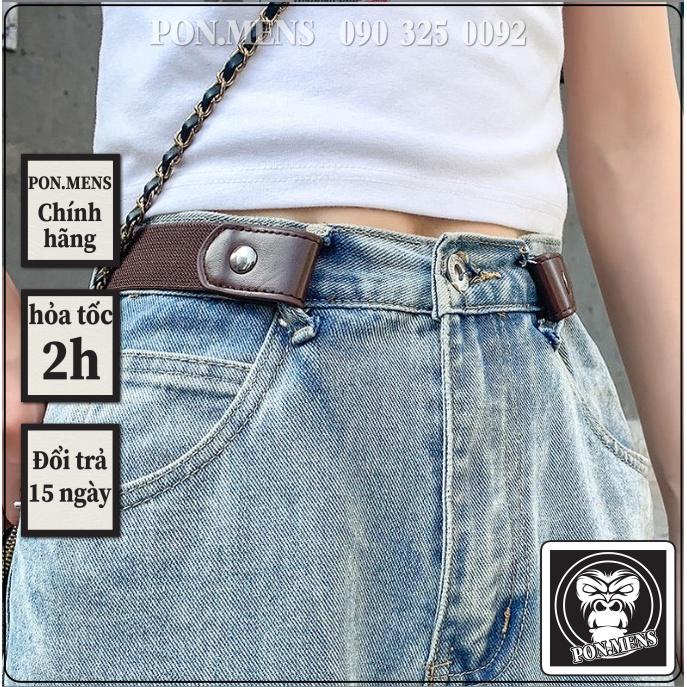 Thắt lưng vô hình co giãn nam nữ unisex màu đen nâu pon.mens hà nội hcm