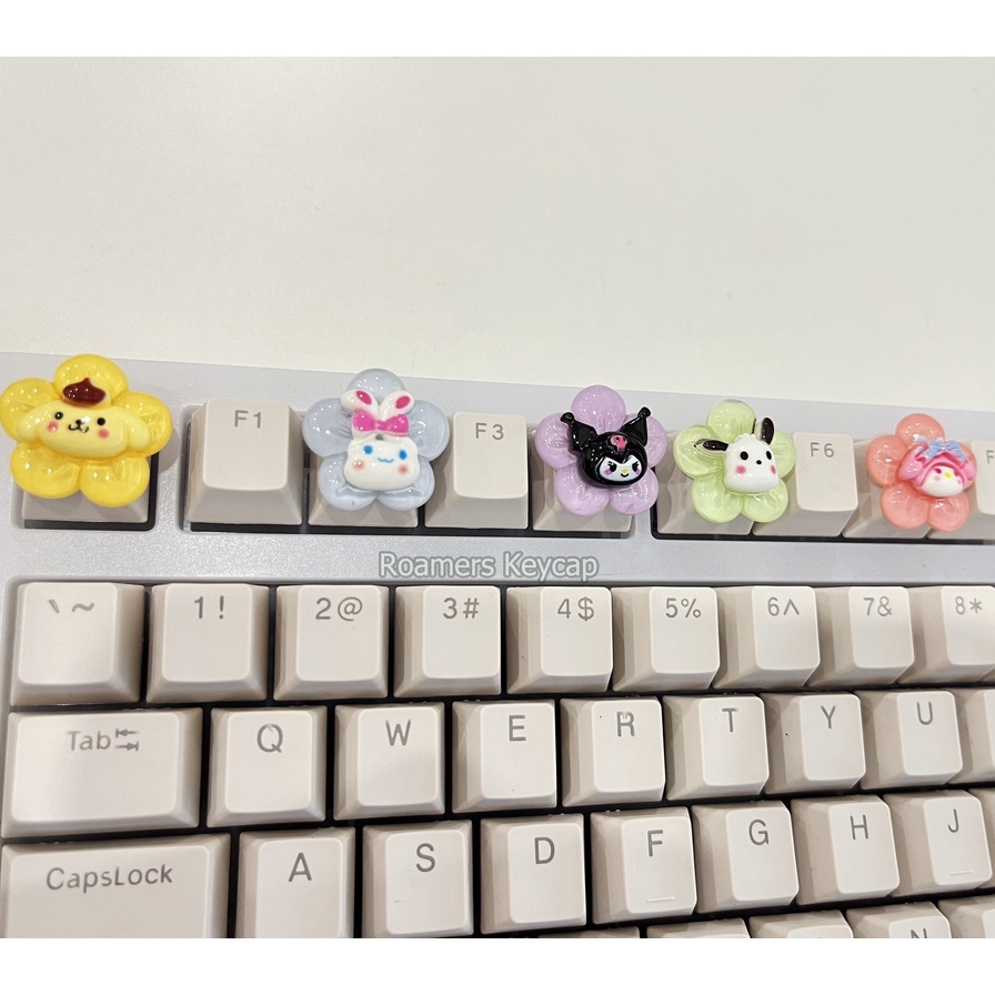 Keycap Lẻ Nút Bàn Phím Cơ Bông Hoa Dễ Thương kumori hello kitty