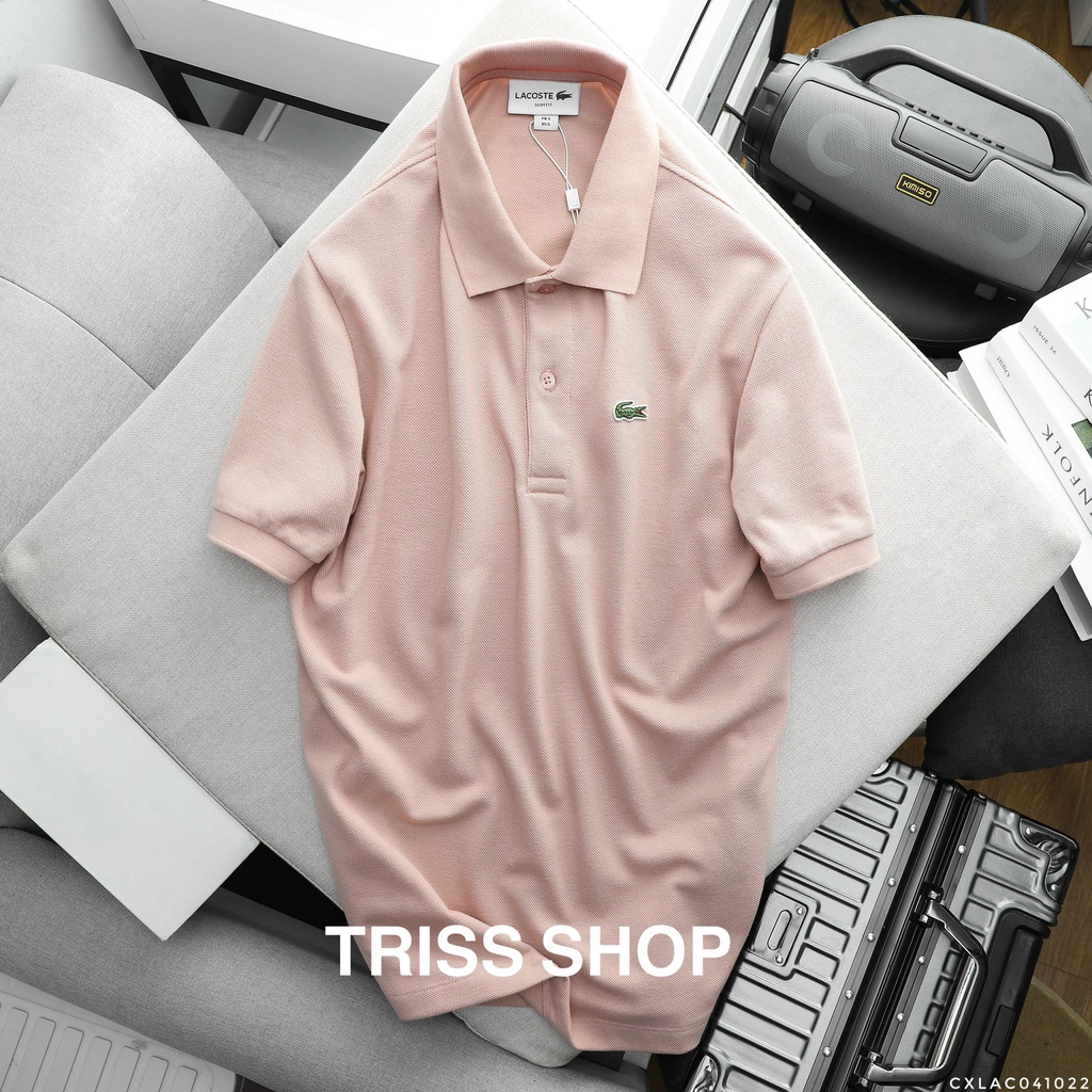Áo Polo Nam ngắn tay Lacoste Trơn 6 basic chất liệu cotton thoáng mát Form Slim fit