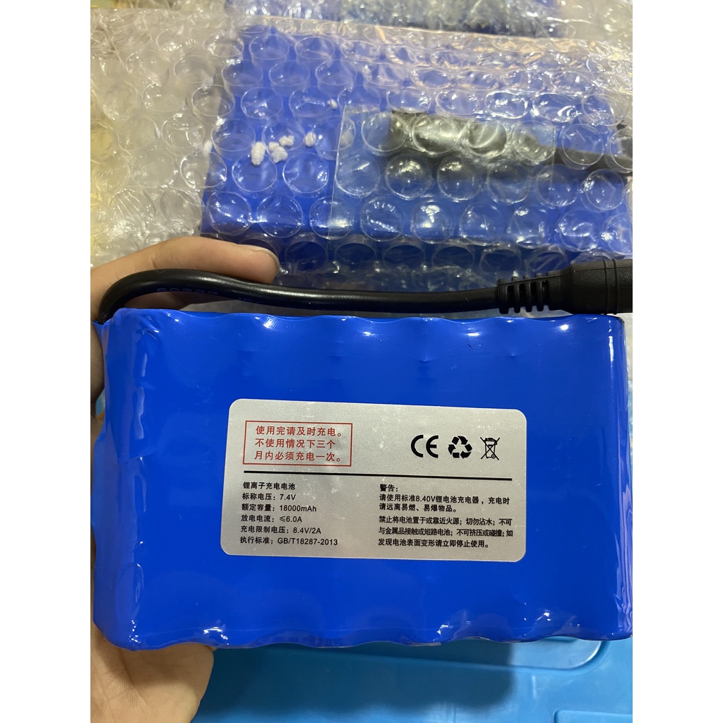 Pin dung lượng cao 18000mah dành cho tàu thả thính, thuyền xả mồi câu cá điều khiển từ xa, fish sử dụng liên tục 8 tiếng