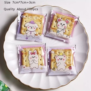 Túi Bánh quy DÁN 7x7cm (100c)
