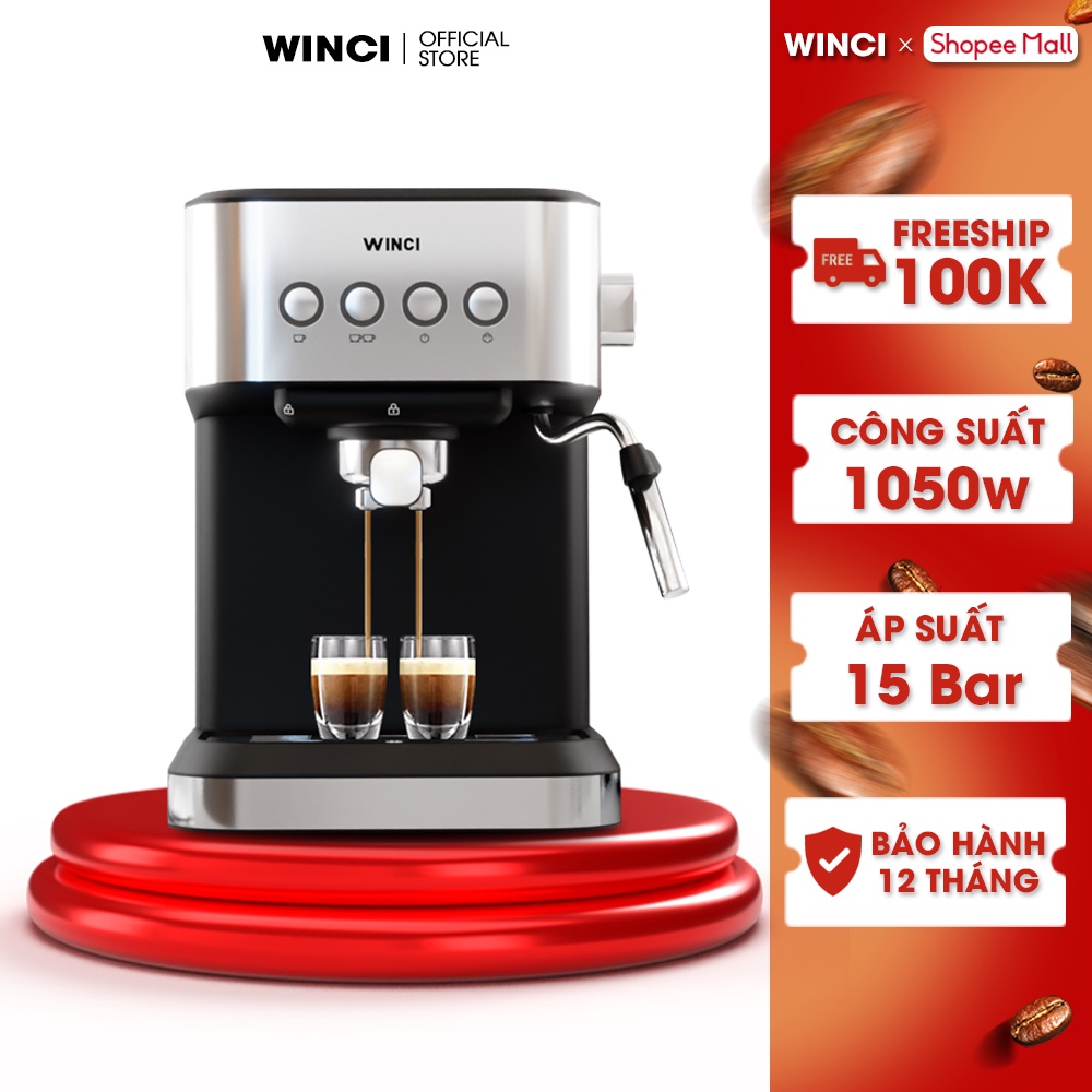 Máy pha cafe tự động Espresso, cafe sữa, cafe bọt Winci CF3010