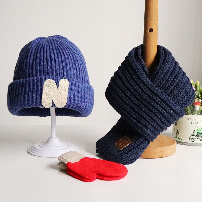 Set Mũ Len + Găng Tay + Khăn Choàng + Găng Tay Giữ Ấm Mùa Thu