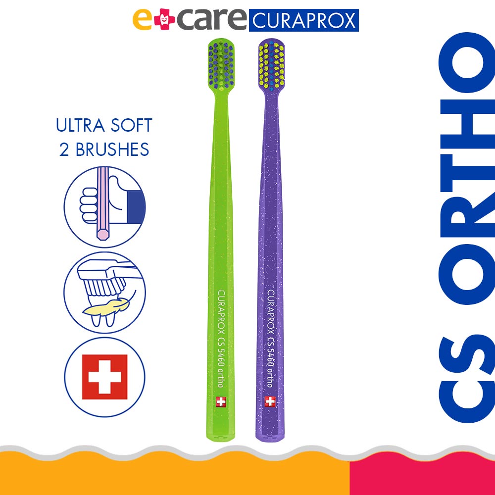 Combo Bàn chải cho răng niềng CURAPROX CS 5460 Ortho Ultra Soft