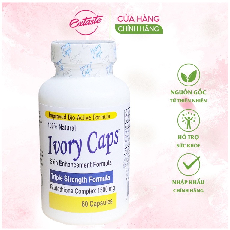 Viên uống hỗ trợ trắng da giảm nám ivory caps glutathione