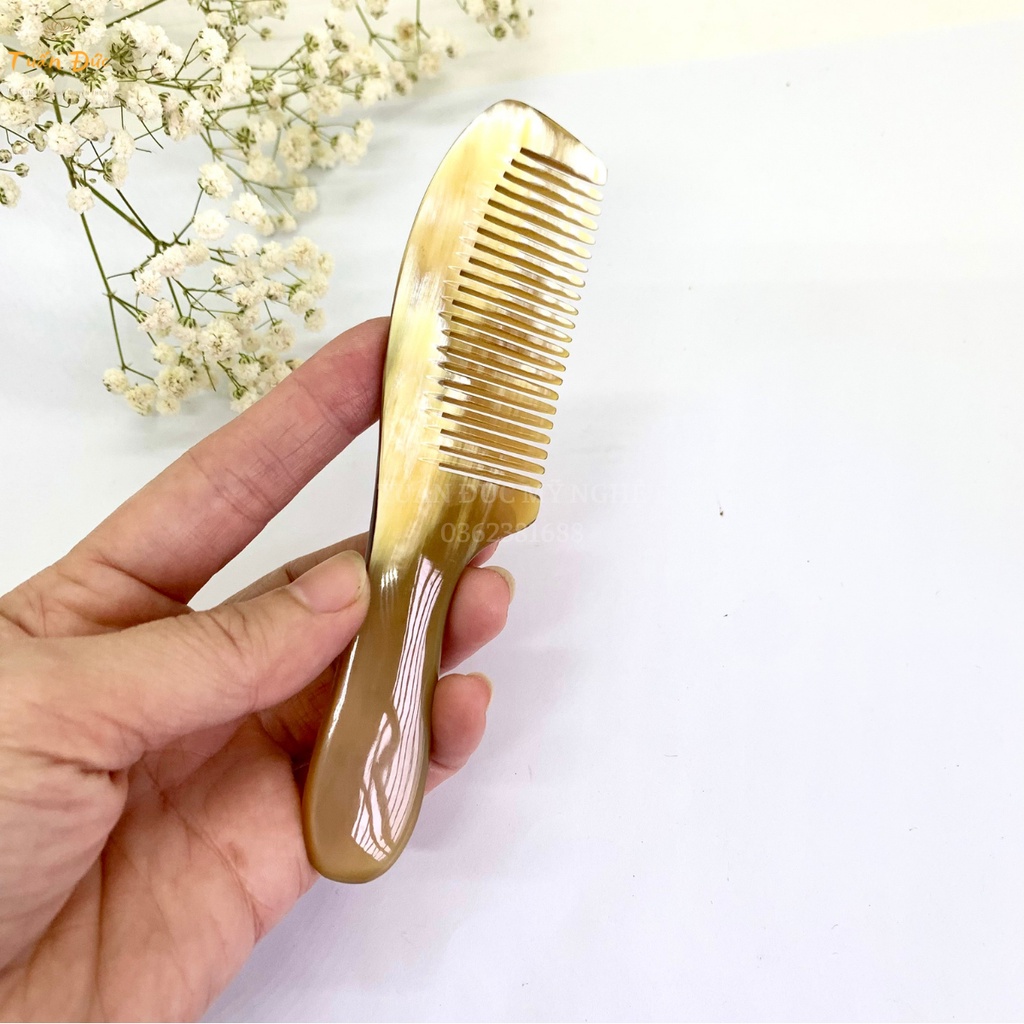 Lược sừng xuất Nhật - Mã số COH131 (Size: S - 14cm) Mẫu tiêu chuẩn- Tuấn Đức Mỹ Nghệ