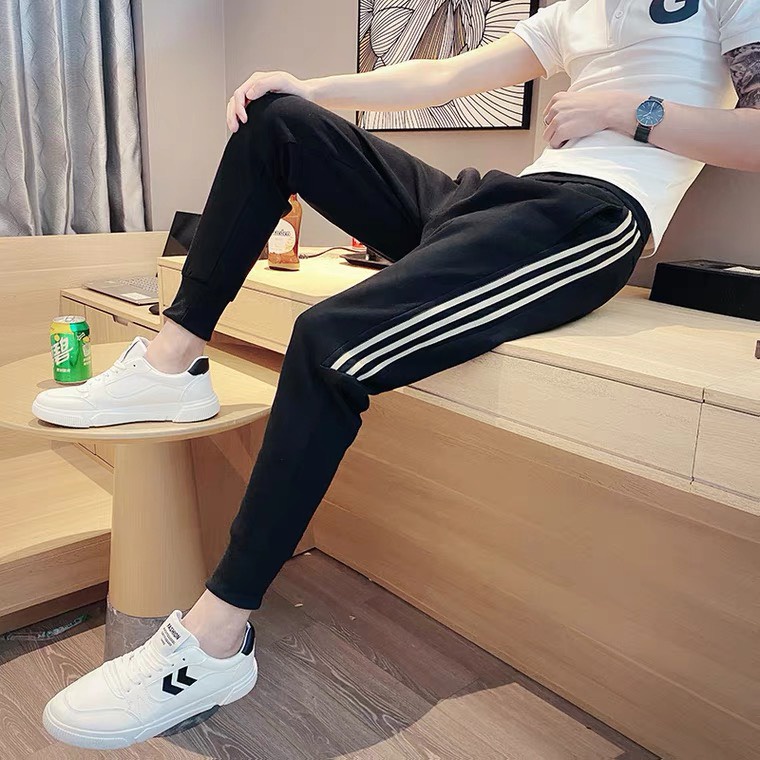 Quần Jogger Nam  3 Sọc Thun Poly Phong Cách Thể Dục Thể Thao Năng Động Cá Tính  KIMME FASHION